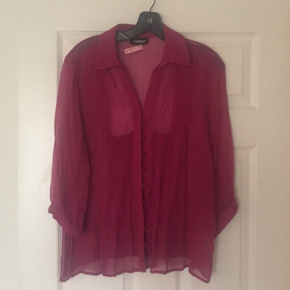 Bebe sheer top